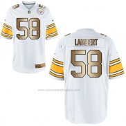 Camiseta NFL Gold Game Pittsburgh Steelers Lambert Blanco