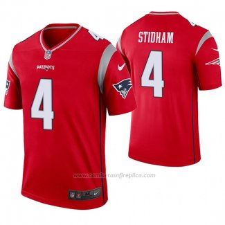 Camiseta NFL Legend New England Patriots 4 Jarrett Stidham Inverted Rojo