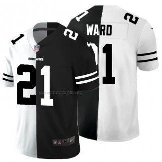 Camiseta NFL Limited Cleveland Browns Ward White Black Split