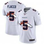 Camiseta NFL Limited Denver Broncos Flacco Logo Dual Overlap Blanco