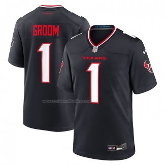 Camiseta NFL Game Houston Texans Number 1 Groom Azul