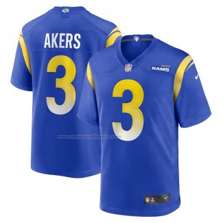 Camiseta NFL Game Los Angeles Rams Cam Akers Azul2