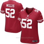 Camiseta NFL Game Mujer San Francisco 49ers Willis Rojo