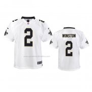 Camiseta NFL Game Nino New Orleans Saints 2 Jameis Winston Blanco