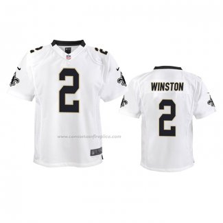 Camiseta NFL Game Nino New Orleans Saints 2 Jameis Winston Blanco