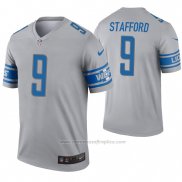 Camiseta NFL Legend Detroit Lions 9 Matthew Stafford Inverted Gris