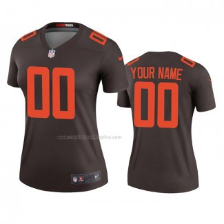 Camiseta NFL Legend Mujer Cleveland Browns Personalizada Alterno 2020 Marron