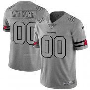 Camiseta NFL Limited Tampa Bay Buccaneers Personalizada Team Logo Gridiron Gris