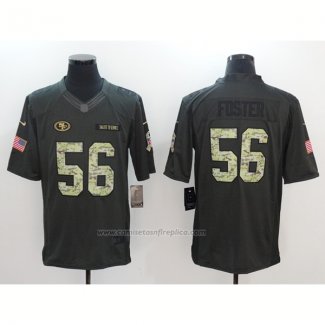 Camiseta NFL Anthracite San Francisco 49ers 56 Foster Negro