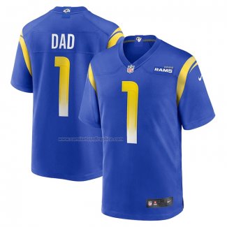 Camiseta NFL Game Los Angeles Rams Number 1 Dad Azul