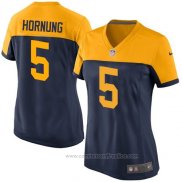 Camiseta NFL Game Mujer Green Bay Packers Hornung Negro Amarillo2