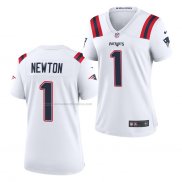 Camiseta NFL Game Mujer New England Patriots Cam Newton Blanco