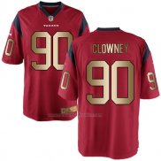 Camiseta NFL Gold Game Houston Texans Clowney Rojo2