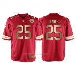 Camiseta NFL Gold Game Kansas City Chiefs Charles Rojo