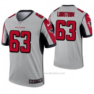 Camiseta NFL Legend Atlanta Falcons 63 Chris Lindstrom Inverted Gris