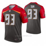 Camiseta NFL Legend Tampa Bay Buccaneers 93 Ndamukong Suh Inverted Gris