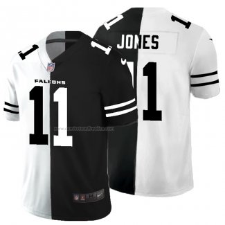 Camiseta NFL Limited Atlanta Falcons Jones White Black Split