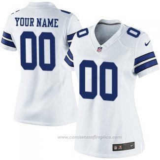 Camiseta NFL Mujer Dallas Cowboys Personalizada Blanco