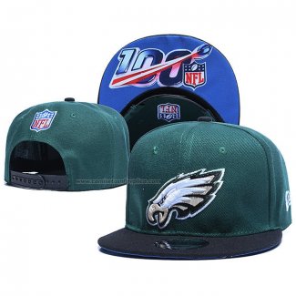 Gorra Philadelphia Eagles 100th 9FIFTY Snapback Negro Verde