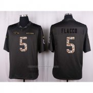 Camiseta NFL Anthracite Baltimore Ravens Flacco 2016 Salute To Service