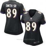 Camiseta NFL Game Mujer Baltimore Ravens Smith Sr Negro