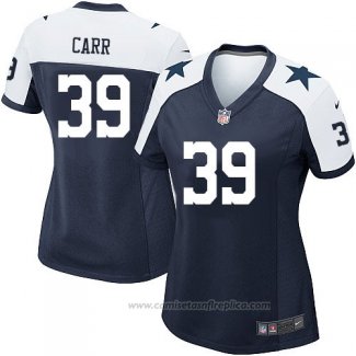 Camiseta NFL Game Mujer Dallas Cowboys Carr Azul Blanco