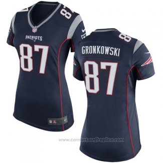 Camiseta NFL Game Mujer New England Patriots Gronkowski Negro