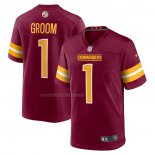 Camiseta NFL Game Washington Commanders Number 1 Groom Rojo