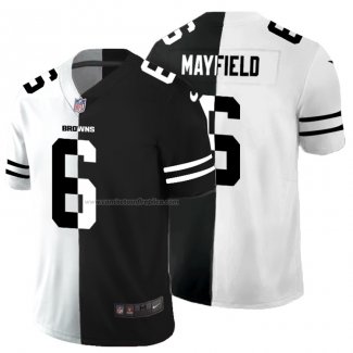 Camiseta NFL Limited Cleveland Browns Mayfield White Black Split