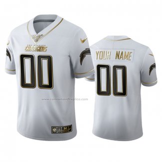 Camiseta NFL Limited Los Angeles Chargers Personalizada Golden Edition Blanco