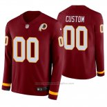 Camiseta NFL Washington Redskins Personalizada Burgundy Therma Manga Larga