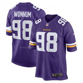 Camiseta NFL Game Minnesota Vikings D.j. Wonnum 98 Violeta