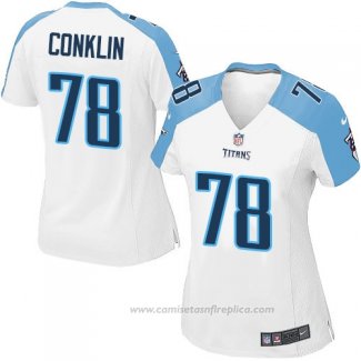 Camiseta NFL Game Mujer Tennessee Titans Conklin Blanco