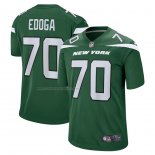 Camiseta NFL Game New York Jets Chuma Edoga 70 Verde