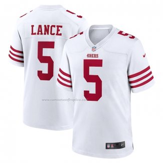 Camiseta NFL Game San Francisco 49ers Trey Lance Blanco2