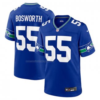 Camiseta NFL Game Seattle Seahawks Brian Bosworth Throwback Retired Azul