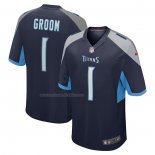 Camiseta NFL Game Tennessee Titans Number 1 Groom Azul