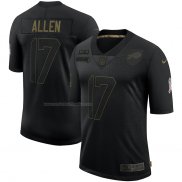 Camiseta NFL Limited Buffalo Bills Allen 2020 Salute To Service Negro