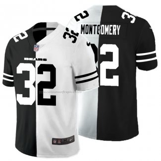 Camiseta NFL Limited Chicago Bears Montgomery Black White Split