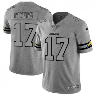 Camiseta NFL Limited San Diego Chargers Rivers Team Logo Gridiron Gris