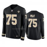 Camiseta NFL Therma Manga Larga New Orleans Saints Andrus Peat Negro