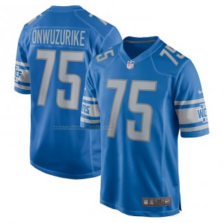 Camiseta NFL Game Detroit Lions Levi Onwuzurike Azul