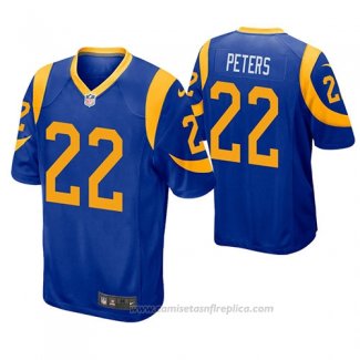 Camiseta NFL Game Los Angeles Rams Marcus Peters Azul Amarillo