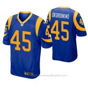 Camiseta NFL Game Los Angeles Rams Ogbonnia Okoronkwo Azul Amarillo