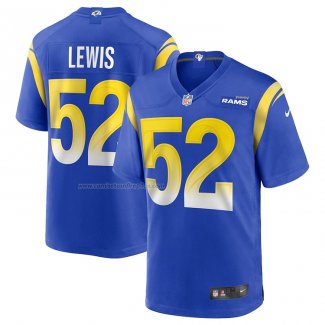 Camiseta NFL Game Los Angeles Rams Terrell Lewis 52 Azul