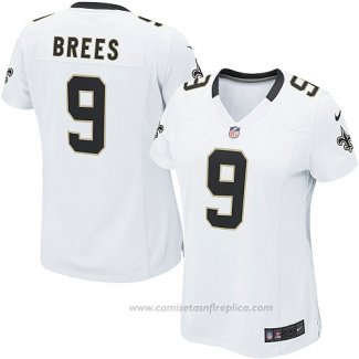 Camiseta NFL Game Mujer New Orleans Saints Brees Blanco