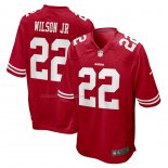 Camiseta NFL Game San Francisco 49ers Jeff Wilson Jr. 22 Rojo