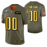 Camiseta NFL Limited Philadelphia Eagles Personalizada 2019 Salute To Service Verde