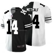 Camiseta NFL Limited Seattle Seahawks Metcalf White Black Split